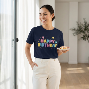 Party Starter birthday unisex t-shirt, personalised ring-spun cotton tee